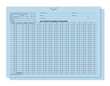 A/P Voucher Jacket - 100/Pack - Blue